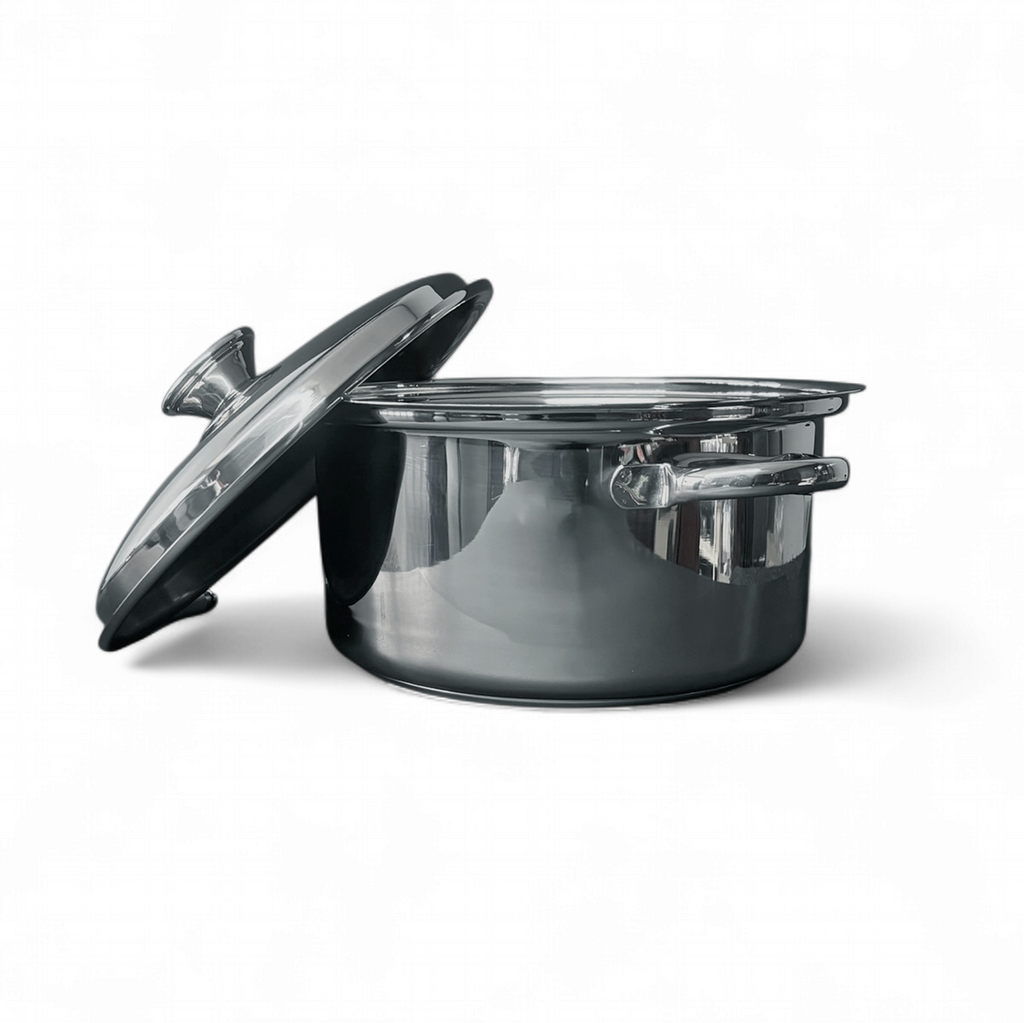 BATERIA DE COCINA EN ACERO QUIRÚRGICO 5 CAPAS