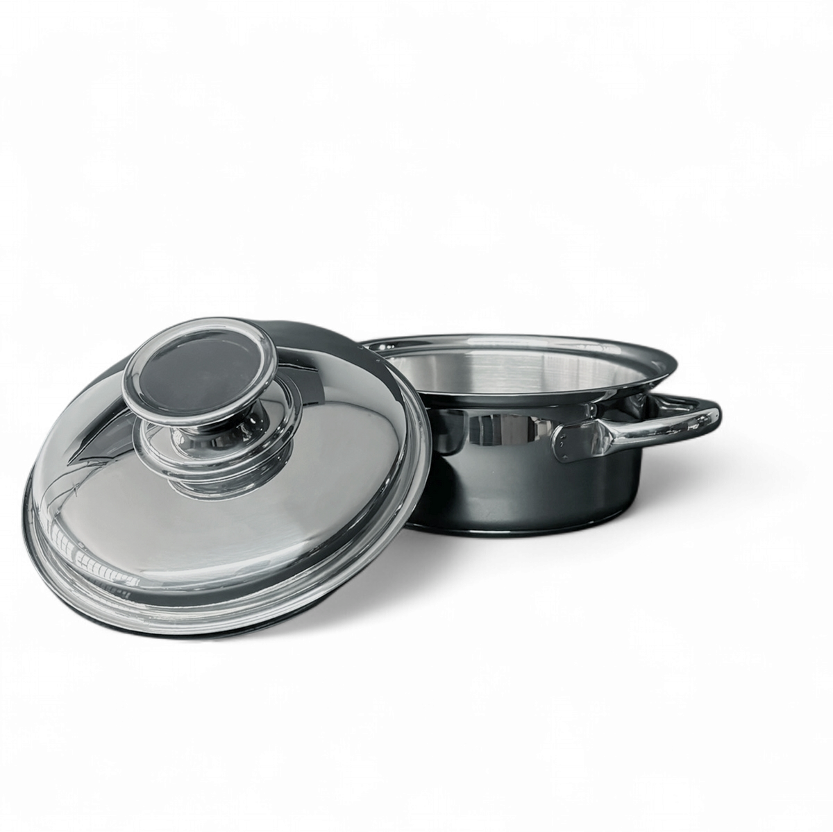 BATERIA DE COCINA EN ACERO QUIRÚRGICO 5 CAPAS