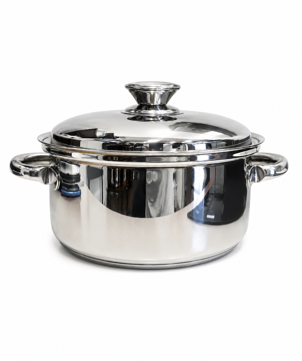 BATERIA DE COCINA EN ACERO QUIRÚRGICO 5 CAPAS