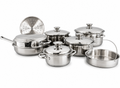 BATERIA DE COCINA EN ACERO QUIRÚRGICO 5 CAPAS